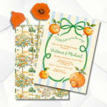 Toile de Baby shower orange Little Cutie