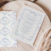 Toile de Jouy vintage Baby shower à cadre de jouet