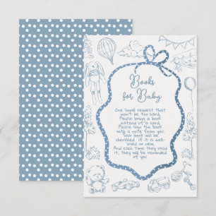 Invitation Toile moderne de Jouy Livres pour bébé