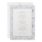Toile victorienne Français Bleu Classique Mariage