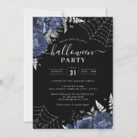 Toiles d'araignée florales Navy Spooky pour soirée