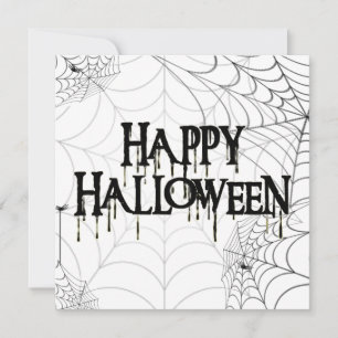 Invitation Toiles d'araignées et Joyuse fête d'Halloween