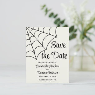 Invitation Toiles d'araignées Noir et blanc Gothique Enregist