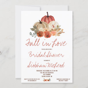Invitation Tombe en amour, Automne Citrouille Fête des mariée