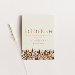 Invitation Tombe en amour Baby shower d'automne
