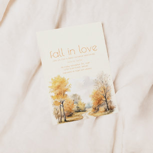Invitation Tombe en amour Baby shower d'automne