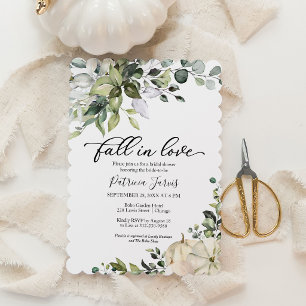 Invitation Tombent amoureux de la verdure Blanche Fête de mar