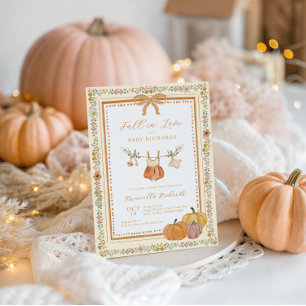 Invitation Tomber amoureux de bébé Shower Fille d'automne