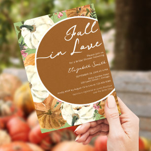 Invitation Tomber dans l'amour Citrouille Fête des mariées de