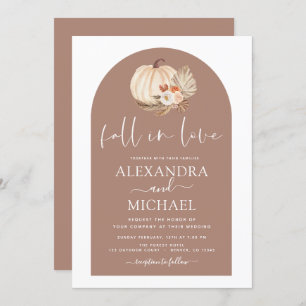 Invitation Tomber dans l'amour Mariage blanc Citrouille Terra