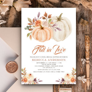 Invitation Tombez amoureux de la douche de mariage florale et