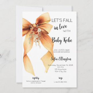 Invitation Tombez amoureux de l'invitation de Baby Shower
