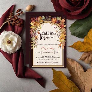 Invitation Tombez amoureux des feuilles de bébé automne Showe