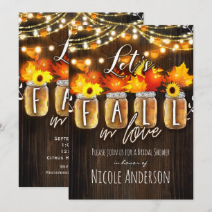 Invitation Tombez amoureux Feuilles d'automne et lumières Mar