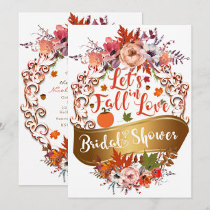 Invitation Tombez amoureux Floral d'automne BRIDAL SHOWER