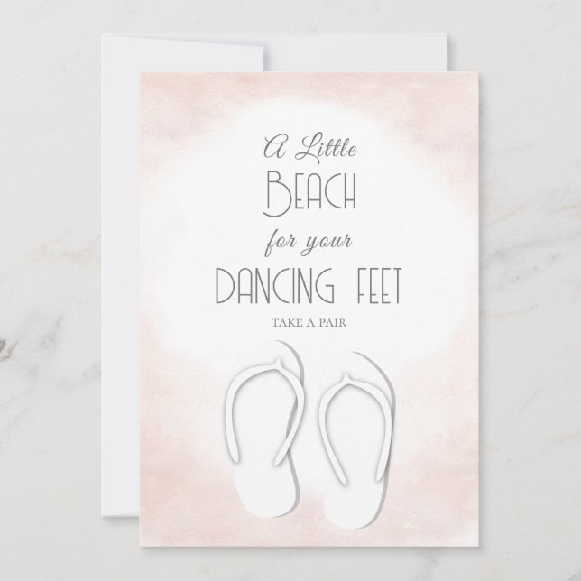 Invitation Tongs de pieds dansants (Devant)