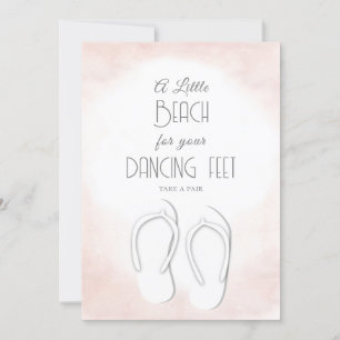 Invitation Tongs de pieds dansants