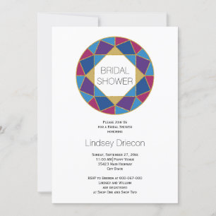 Invitation Tons bijoux géométriques douche nuptiale mariage m
