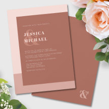 Tons Terre Terracotta Mariage de typographie moder