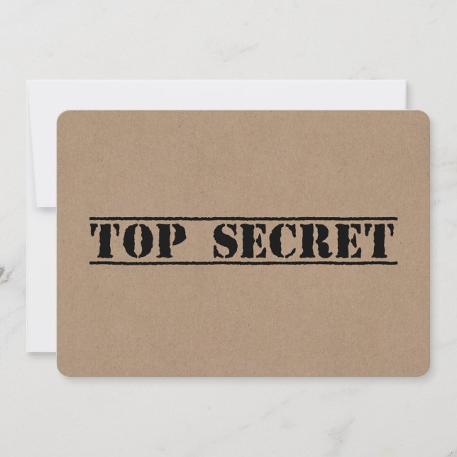 Invitation Top Secret Best Man ou Junior Groomsman Propositio (Devant)