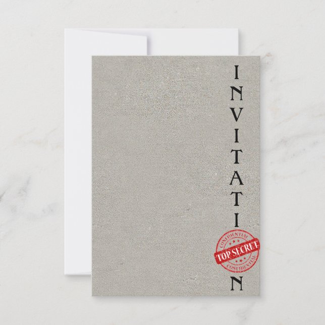 Invitation Top Secret Entreprise (Devant)