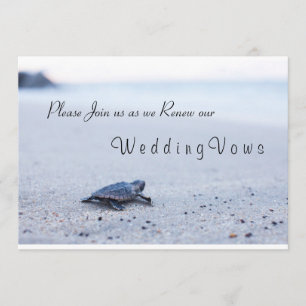Invitation Tortue de mer d'invitation de renouvellement de