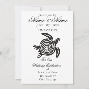 Invitation Tortue de style tribal Thunder_Cove