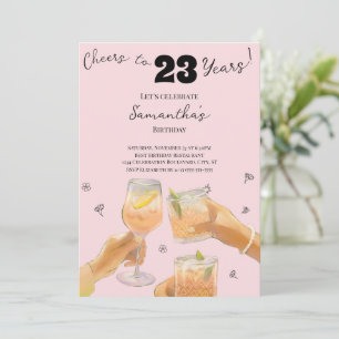 Invitation Tostes Féminines Modernes pour une Fête d'Annivers