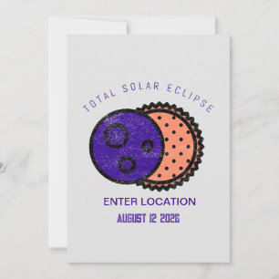 Invitation Total Solaire Eclipse 2026 Personnalisé