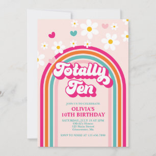 Invitation Totalement Dix Anniversaire 10 ans