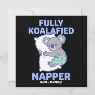Invitation Totalement Koalifié Dormeuse Mignonne Koala Drôle 