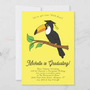 Invitation Toucan Bird Rainforest Graduation Party
