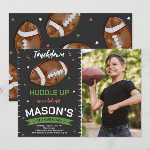 Invitation Touch Football Anniversaire Photo