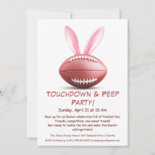 Invitation Touchdown & Peep Party – Football de Pâ