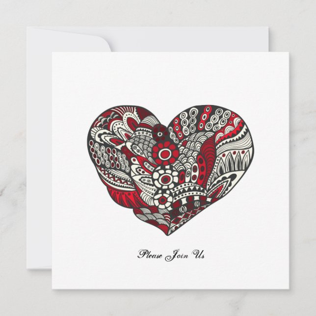 Invitation Touche rouge (Devant)