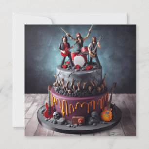 Invitation TOUJOURS EN TRAIN DE ROCKER, Joyeuse fête d'annive