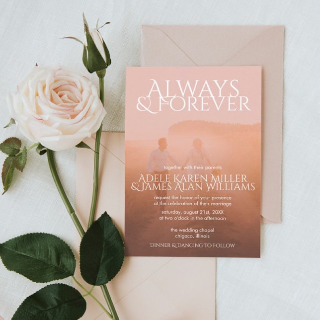 Invitation Toujours et jamais | Photo personnalisée | MARIAGE (Créateur téléchargé)