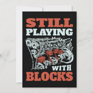 Invitation Toujours jouer avec les blocs Mécanique