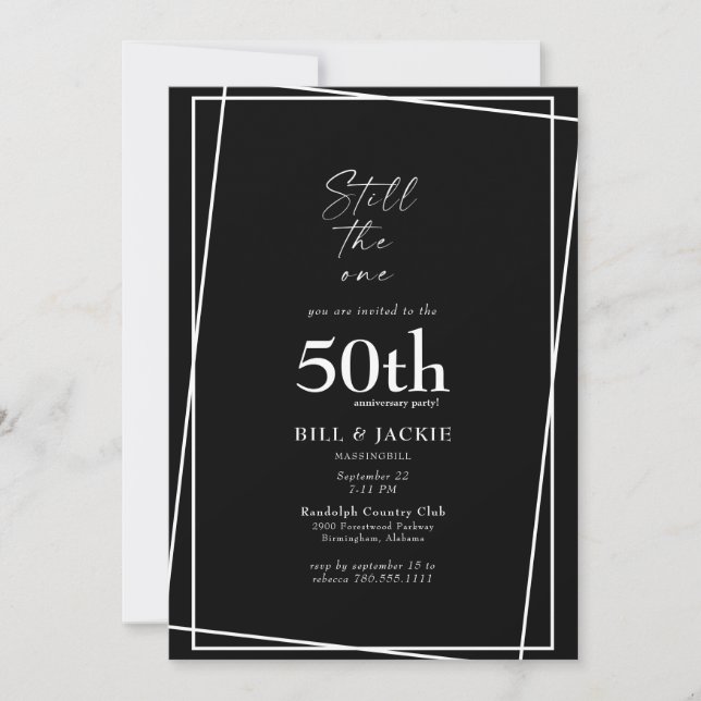Invitation Toujours le 50ème anniversaire de la fête noire (Devant)