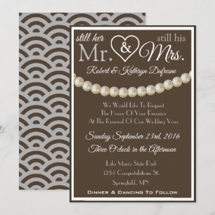 Invitation "Toujours Son Monsieur & Sa Madame" Vow Renewal In