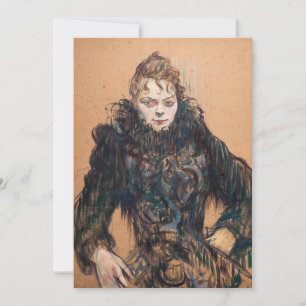 Invitation Toulouse-Lautrec - Femme au boa noir
