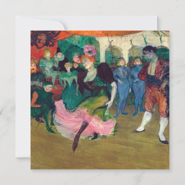 Invitation Toulouse-Lautrec - Marcelle Lender, Danse Bolero (Devant)