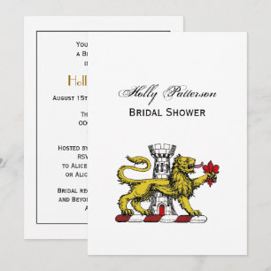 Invitation Tour du Lion Emblème de la Crête Fleur de Lis C