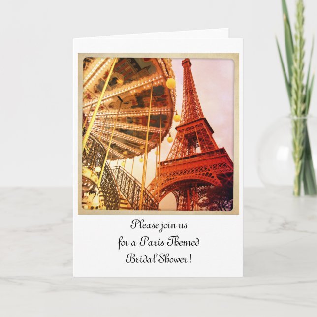 Invitation Tour Eiffel et carrousel (Devant)