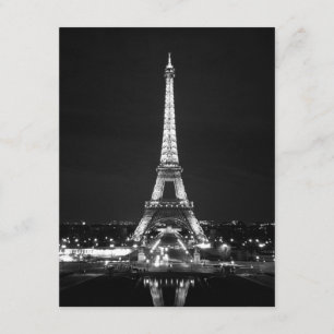 Invitation Tour Eiffel la nuit - B/W