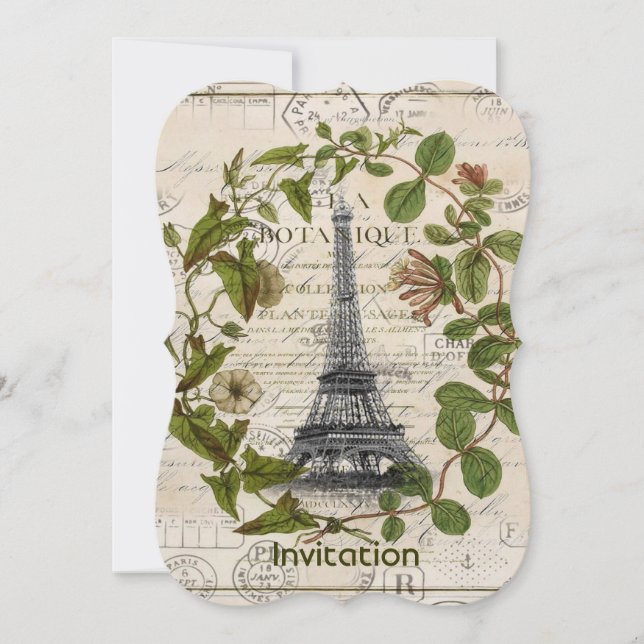 Invitation tour eiffel paris (Devant)