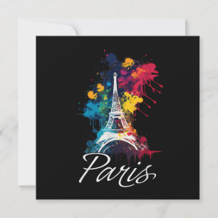 Invitation Tour Eiffel Paris Filles Voyage Vacances France So