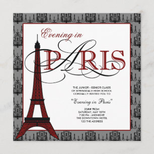 Invitation Tour Eiffel Paris Prom