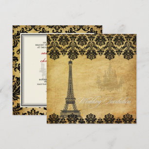 INVITATION TOUR EIFFEL VINTAGE/TOURBILLONS DE VANILLE