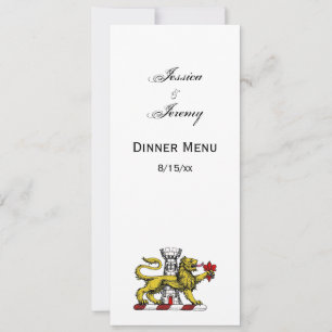 Invitation Tour Lion Fleur de Lis Crest Emblem C